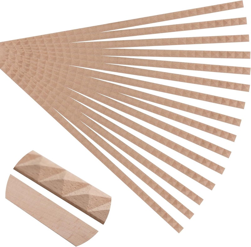 Soengsau 15-Pack 15.75" Unfinished Wood Pyramid Trim - Easy to Paint, Cute Decorative Molding DIY Craft for Furniture Frame, Mirror Edge, Wall, Door, Closet, Dresser, Shelf - Image 1